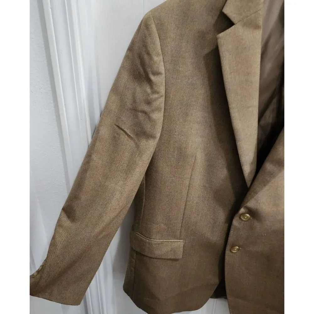 X2 Lauren Ralph Lauren LRL Blazer Sport Coat Suit‎ Jackets Beige/Gray Size 46/48